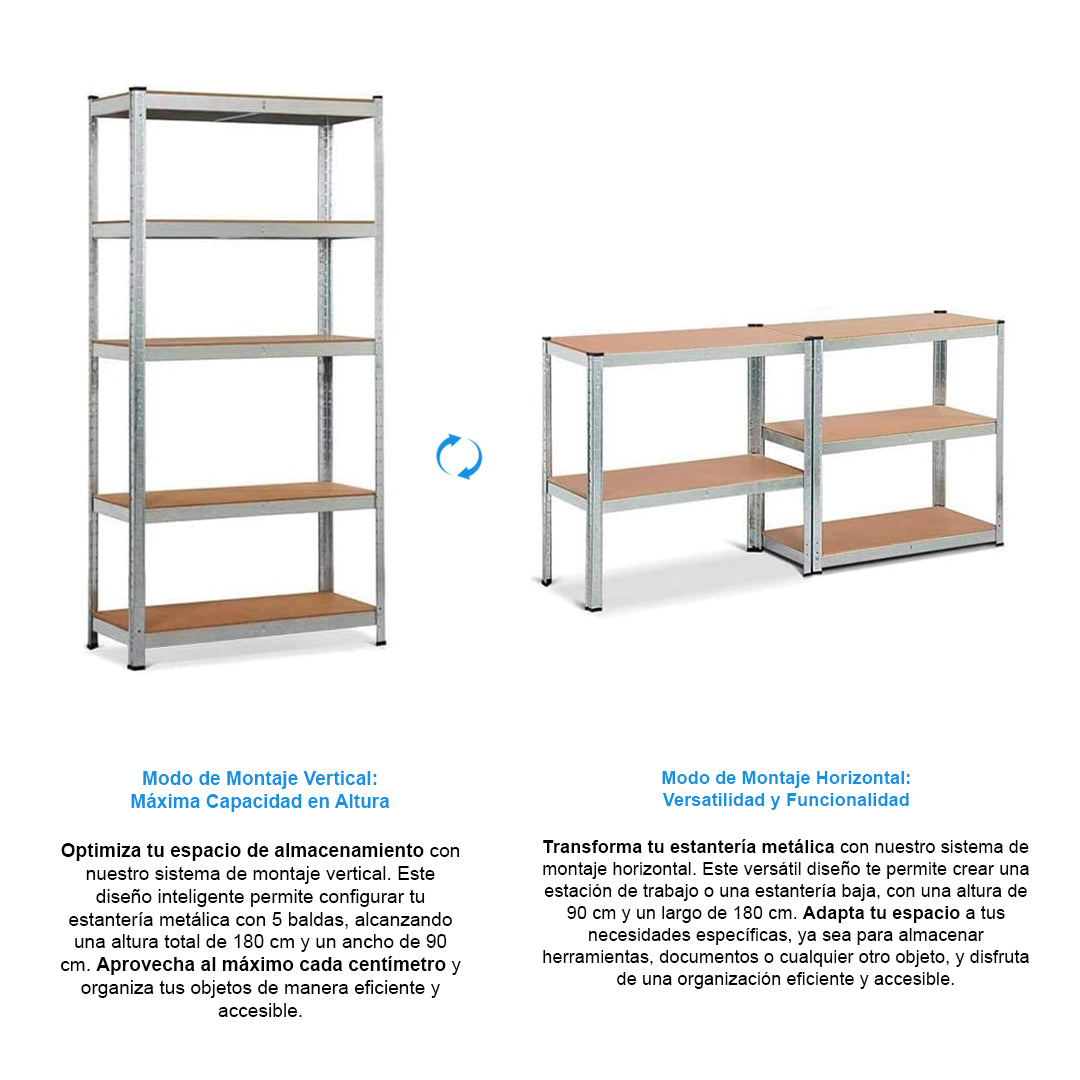 Estantería Metálica Galvanizada 180*90*40