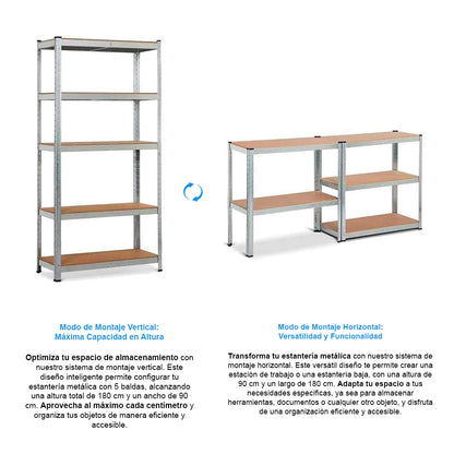 Estantería Metálica Galvanizada 180*90*40
