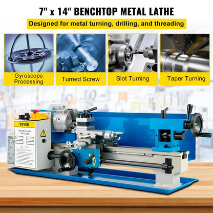 Mini Torno metal profesional 550W - Alta Precisión